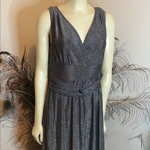 SHEIN Shimmering Silver Sleeveless Dress